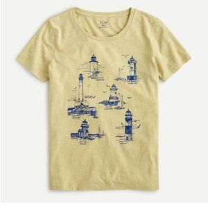 NEW J Crew Womens Vintage Cotton Lighthouse Tee T-Shirt XS NWT New England